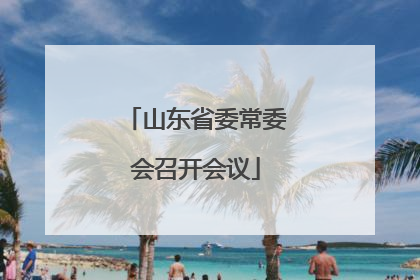 山东省委常委会召开会议