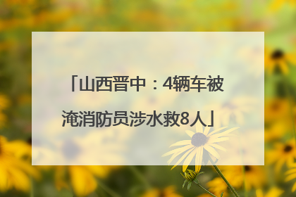 山西晋中：4辆车被淹消防员涉水救8人