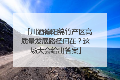 川酒德阳绵竹产区高质量发展路径何在？这场大会给出答案