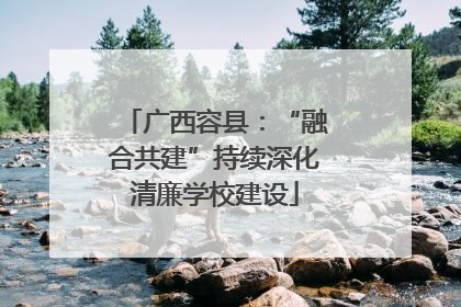 广西容县：“融合共建”持续深化清廉学校建设