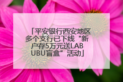 平安银行西安地区多个支行已下线“新户存5万元送LABUBU盲盒”活动