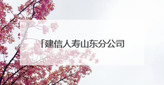 建信人寿山东分公司深入开展“向张富清同志学习”系列活动