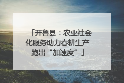 开鲁县：农业社会化服务助力春耕生产跑出“加速度”