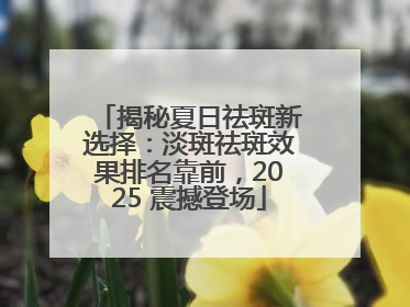 揭秘夏日祛斑新选择：淡斑祛斑效果排名靠前，2025 震撼登场