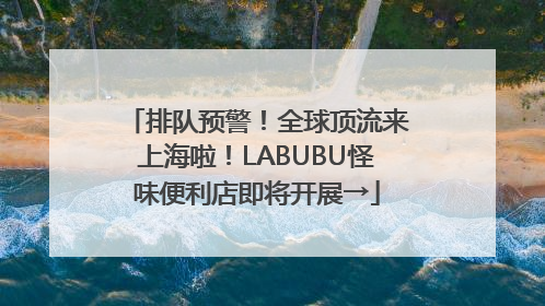 排队预警！全球顶流来上海啦！LABUBU怪味便利店即将开展→