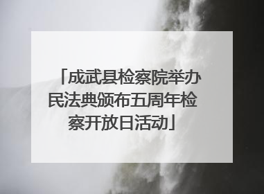 成武县检察院举办民法典颁布五周年检察开放日活动