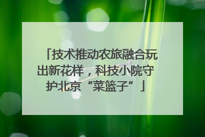 技术推动农旅融合玩出新花样，科技小院守护北京“菜篮子”