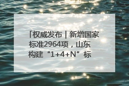 权威发布｜新增国家标准2964项，山东构建“1+4+N”标准化创新发展新格局