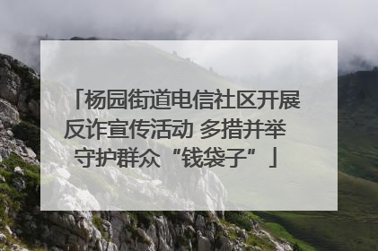 杨园街道电信社区开展反诈宣传活动 多措并举守护群众“钱袋子”
