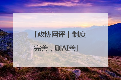 政协网评｜制度完善，则AI善