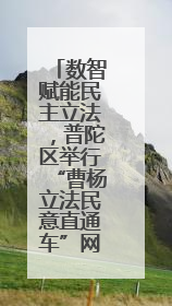 数智赋能民主立法，普陀区举行“曹杨立法民意直通车”网络平台工作推进会