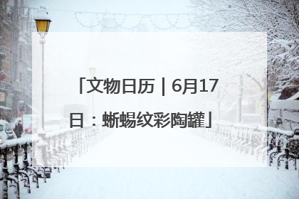文物日历｜6月17日：蜥蜴纹彩陶罐