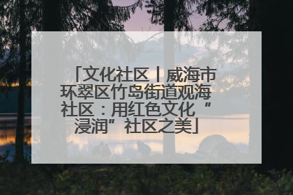 文化社区丨威海市环翠区竹岛街道观海社区：用红色文化“浸润”社区之美