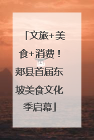 文旅+美食+消费！郏县首届东坡美食文化季启幕