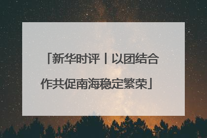 新华时评丨以团结合作共促南海稳定繁荣