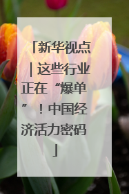 新华视点｜这些行业正在“爆单”！中国经济活力密码