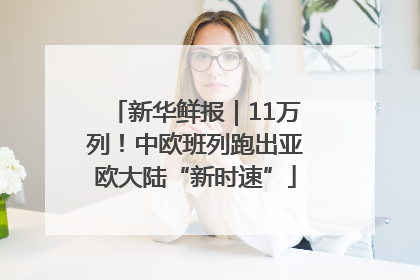 新华鲜报｜11万列！中欧班列跑出亚欧大陆“新时速”