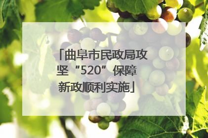 曲阜市民政局攻坚“520”保障新政顺利实施