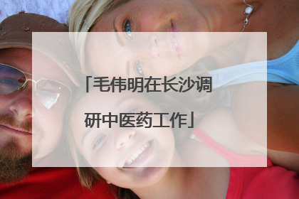 毛伟明在长沙调研中医药工作