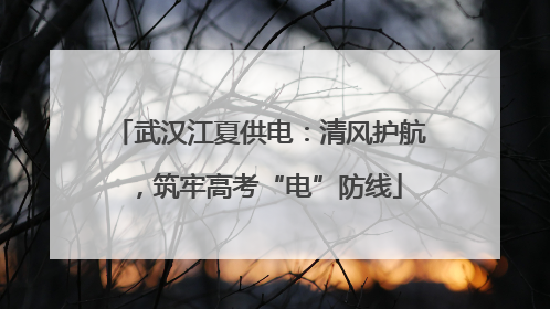 武汉江夏供电：清风护航，筑牢高考“电”防线