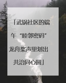 武锅社区的端午“睦邻密码”龙舟桨声里划出共治同心圆