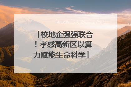 校地企强强联合！孝感高新区以算力赋能生命科学