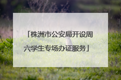 株洲市公安局开设周六学生专场办证服务