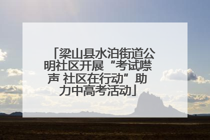 梁山县水泊街道公明社区开展“考试噤声 社区在行动”助力中高考活动
