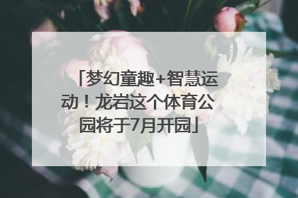 梦幻童趣+智慧运动！龙岩这个体育公园将于7月开园