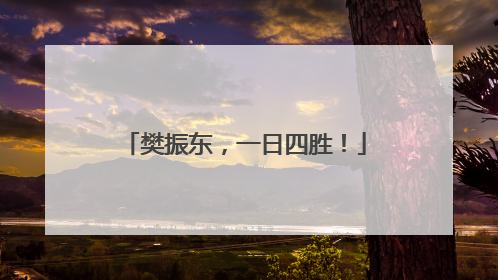 樊振东，一日四胜！