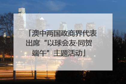 澳中两国政商界代表出席“以球会友·同贺端午”主题活动