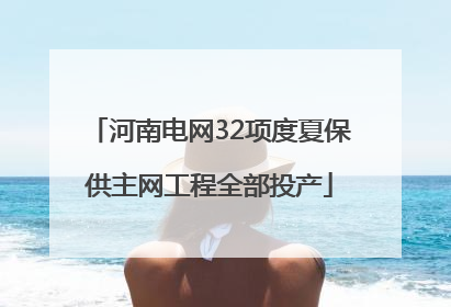 河南电网32项度夏保供主网工程全部投产