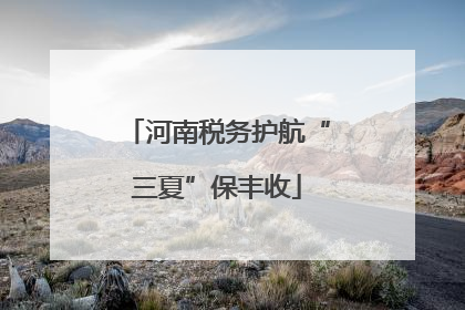 河南税务护航“三夏”保丰收