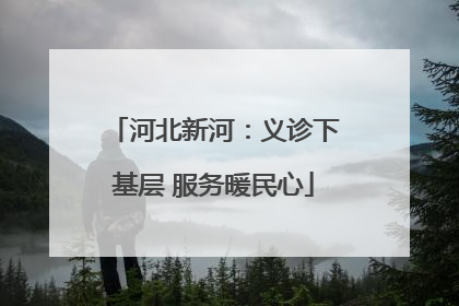 河北新河：义诊下基层 服务暖民心