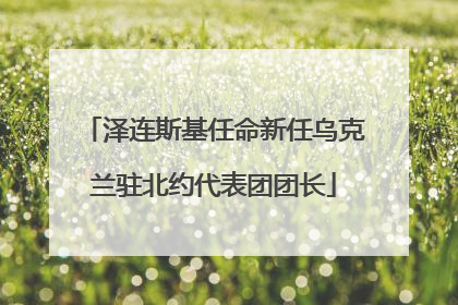 泽连斯基任命新任乌克兰驻北约代表团团长
