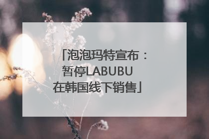 泡泡玛特宣布：暂停LABUBU在韩国线下销售