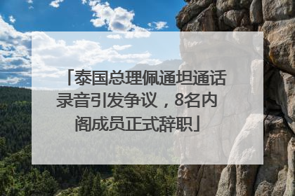 泰国总理佩通坦通话录音引发争议，8名内阁成员正式辞职
