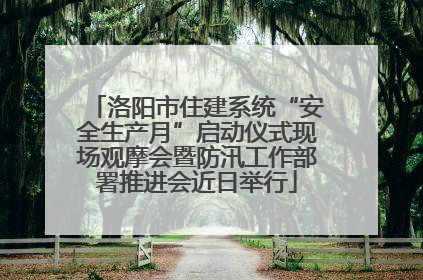 洛阳市住建系统“安全生产月”启动仪式现场观摩会暨防汛工作部署推进会近日举行