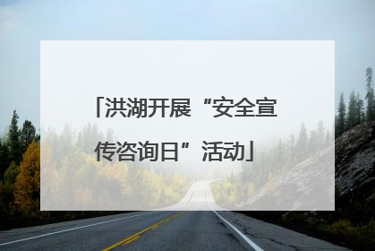 洪湖开展“安全宣传咨询日”活动