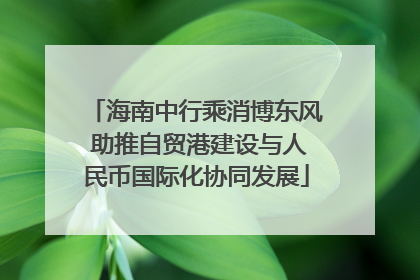海南中行乘消博东风 助推自贸港建设与人民币国际化协同发展