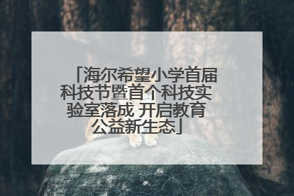 海尔希望小学首届科技节暨首个科技实验室落成 开启教育公益新生态