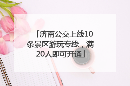 济南公交上线10条景区游玩专线，满20人即可开通