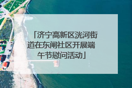 济宁高新区洸河街道在东闸社区开展端午节慰问活动