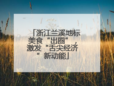浙江兰溪地标美食“出圈”，激发“舌尖经济”新动能