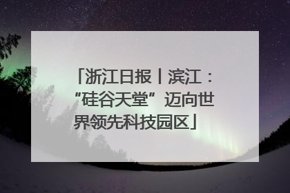 浙江日报丨滨江：“硅谷天堂”迈向世界领先科技园区