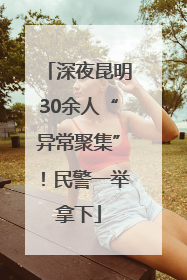 深夜昆明30余人“异常聚集”！民警一举拿下