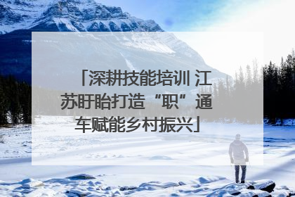深耕技能培训 江苏盱眙打造“职”通车赋能乡村振兴