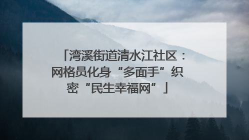 湾溪街道清水江社区：网格员化身“多面手”织密“民生幸福网”
