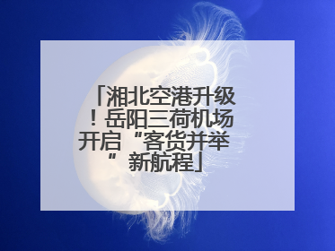湘北空港升级！岳阳三荷机场开启“客货并举”新航程