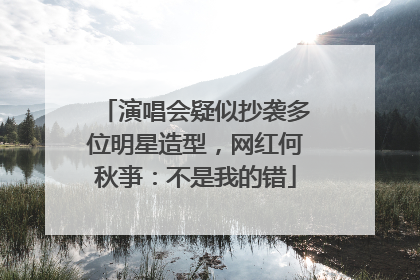 演唱会疑似抄袭多位明星造型，网红何秋亊：不是我的错